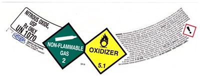 Nitrous Oxide Shoulder Label (Spectrum Gas Nitrous Oxide Usp Shoulder)